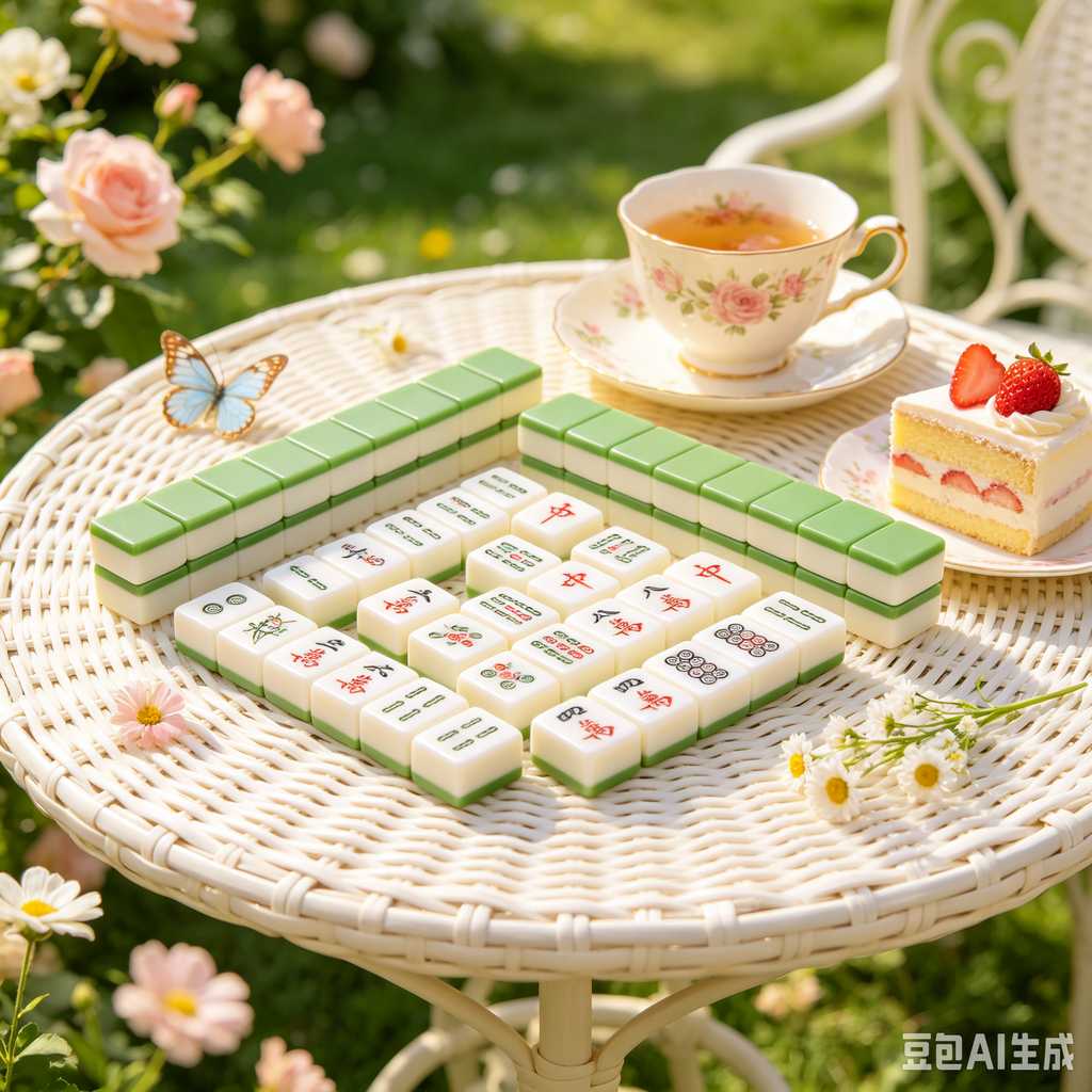 stylish text mahjong set