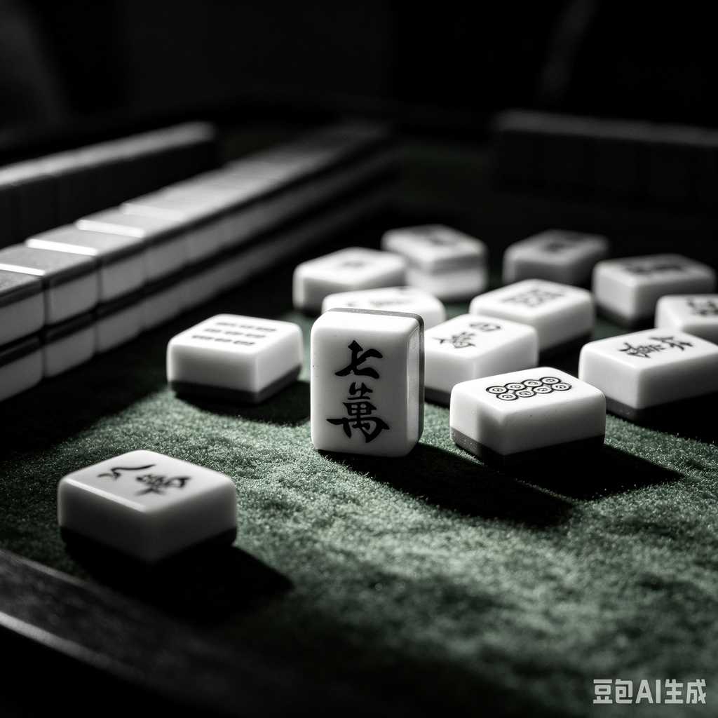 mahjong set with dice and chips